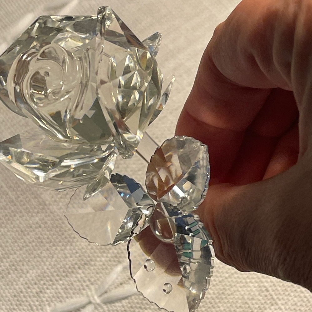 Swarovski Crystal ROSE 174956 Flower No Box Rare Retired
